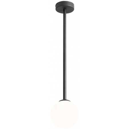 Stylowa Lampa sufitowa szklana kula Pinne Medium 14 biało-czarna Aldex do salonu i kuchni