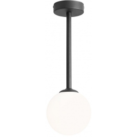 Stylowa Lampa sufitowa szklana kula Pinne Short 14 biało-czarna Aldex do salonu i kuchni
