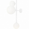 Stylowy Kinkiet potrójny szklane kule Dione biały Aldex do sypialni i salonu
