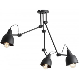 Lampa sufitowa potrójna na wysięgnikach Aida czarna Aldex 2