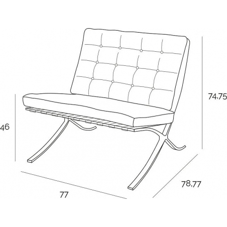 Fotel designerski pikowany BA1 jasny szary D2.Design