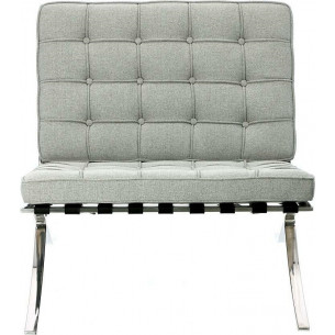 Fotel designerski pikowany BA1 jasny szary D2.Design 2