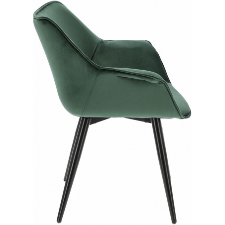 Lord green velvet armrests chair Intesi