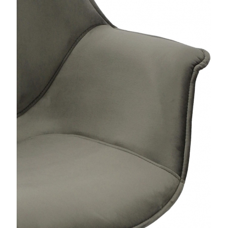 Lord grey velvet armrests chair Intesi