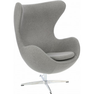 Fotel designerski Jajo Premium Easy Clean szary D2.Design