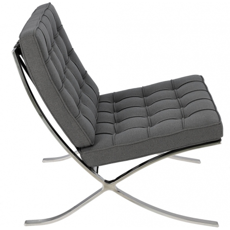 Fotel designerski pikowany BA1 antracytowy D2.Design