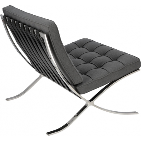 Fotel designerski pikowany BA1 antracytowy D2.Design