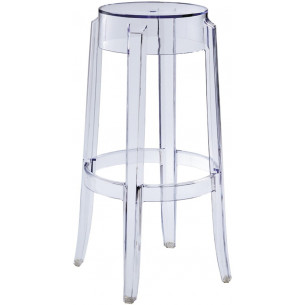 Spirit 75 transparent plastic bar stool Moos Home