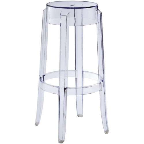 Spirit 75 transparent plastic bar stool Moos Home