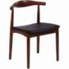 Stylowe Krzesło drewniane designerskie Classy orzech/czarny Moos Home do salonu i kuchni