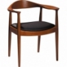 Stylowe Krzesło drewniane designerskie King orzech/czarny Moos Home do salonu i kuchni