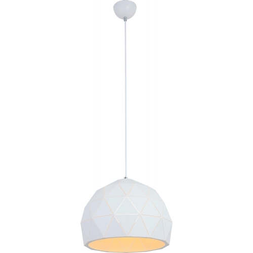 Stylowa Lampa wisząca geometryczna Costa 36 biała Auhilon do salonu i kuchni