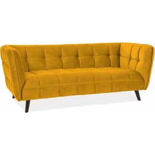 Castello Velvet curry/wenge 3 seater velvet sofa Signal