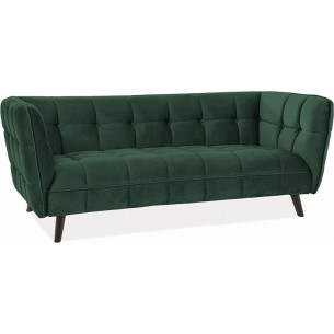 Castello Velvet green/wenge 3 seater velvet sofa Signal