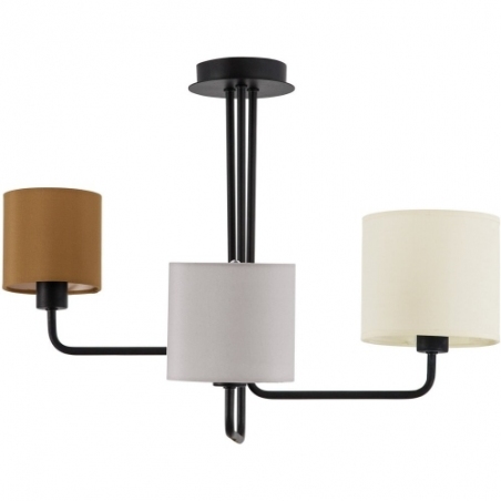Tona black&amp;grey&amp;brązowy&amp;beige triple semif lush ceiling lamp