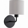 Tona black-grey classik wall lamp with fabric lampshade
