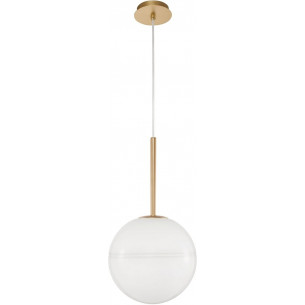 Pekin 25 brass&amp;gold&amp;white glamour glass ball pendant lamp