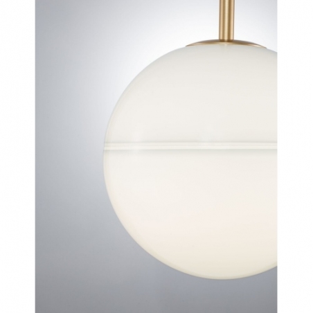 Pekin 25 brass&amp;gold&amp;white glamour glass ball pendant lamp