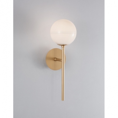 Pekin brass&amp;gold&amp;white glamour glass ball wall lamp