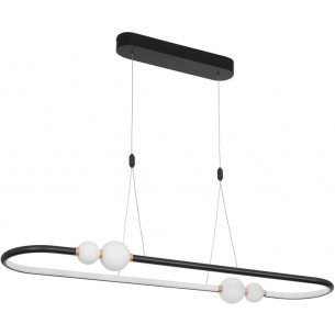 Lilla 100 LED black modern linear pendant lamp