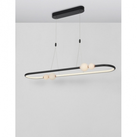 Lilla 100 LED black modern linear pendant lamp