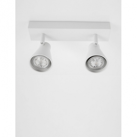 Kierunkowy Reflektor sufitowy podwójny Blink II biały piaskowy do kuchni, przedpokoju i sypialni