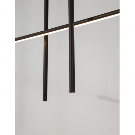 Terral 110 LED black sand minimalistic tubes pendant lamp