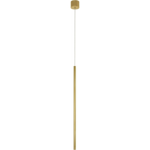 Terral LED brass&amp;gold glamour tube pendant lamp