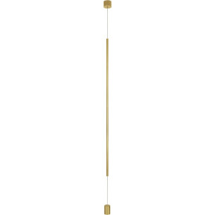 Terral LED brass&amp;gold glamour tube pendant lamp