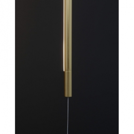Stylowa Lampa wisząca - podłogowa tuba glamour Terral LED mosiądz/złoty do salonu i kuchni