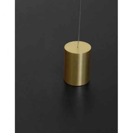 Terral LED brass&amp;gold glamour tube pendant lamp