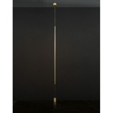 Stylowa Lampa wisząca - podłogowa tuba glamour Terral LED mosiądz/złoty do salonu i kuchni