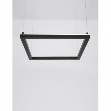 Lampa wisząca kwadratowa Natan 50 LED czarny piaskowy nad stół
