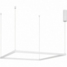 Lampa wisząca kwadratowa Natan 100 LED biały piaskowy nad stół