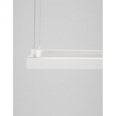 Lampa wisząca kwadratowa Natan 100 LED biały piaskowy nad stół