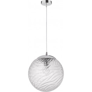 Pomissio 30 chrome&amp;transparent decorative glass ball pendant lamp