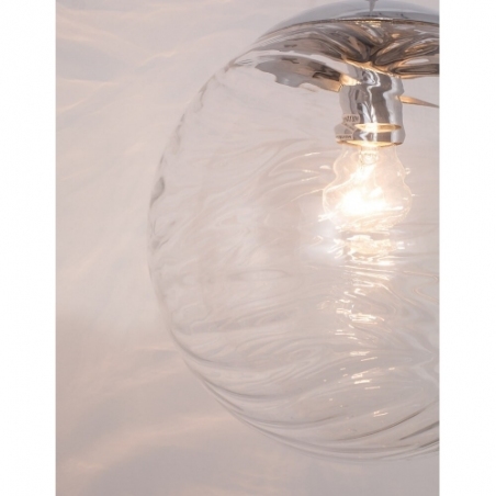 Pomissio 30 chrome&amp;transparent decorative glass ball pendant lamp