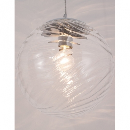 Stylowa Lampa wisząca szklana kula dekoracyjna Pomissio 30 chrom/przezroczysty do salonu i kuchni