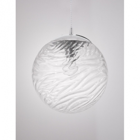 Pomissio 30 chrome&amp;transparent decorative glass ball pendant lamp