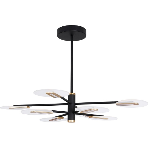 Stylowa Lampa sufitowa nowoczesna Tengio 89 LED czarny/złoty do salonu i kuchni