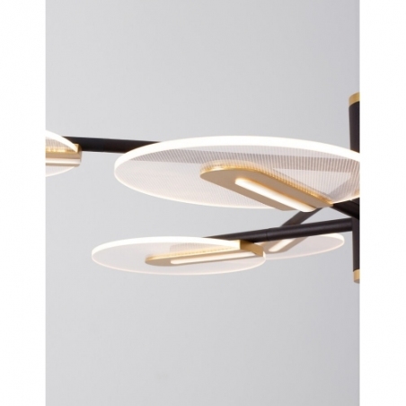 Tengio 89 LED black&amp;gold modern semi flush ceiling lamp