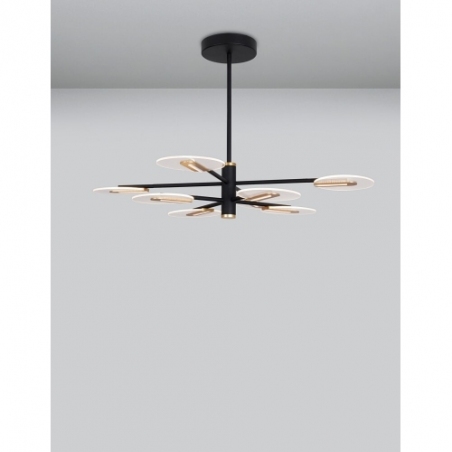 Tengio 89 LED black&amp;gold modern semi flush ceiling lamp