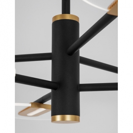 Tengio 79 LED black&amp;gold modern semi flush ceiling lamp