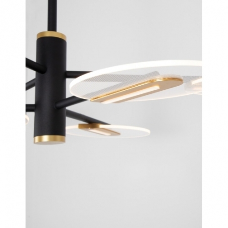 Tengio 79 LED black&amp;gold modern semi flush ceiling lamp