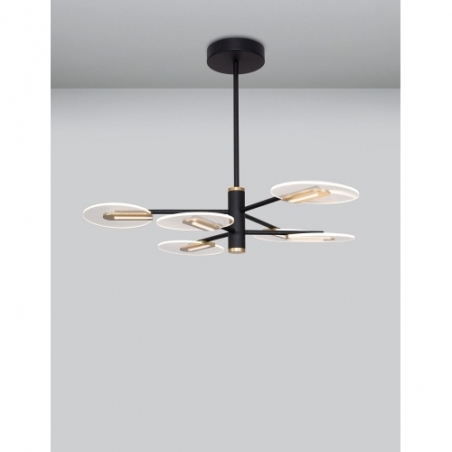Stylowa Lampa sufitowa nowoczesna Tengio 79 LED czarny/złoty do salonu i kuchni