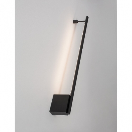 Spiros 60 LED black sand minimalistic linear wall lamp
