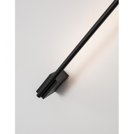 Stylowy Kinkiet minimalistyczny Spiros 60 LED czarny piaskowy do sypialni i salonu