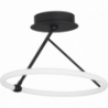 Grace 38 LED black sand round semi flush ceiling lamp