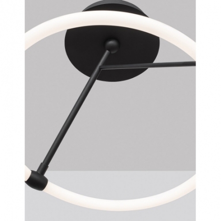 Stylowa Lampa sufitowa okrągła nowoczesna Grace 38 LED czarny piaskowy do salonu i kuchni