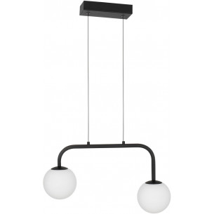 Pauline 35 LED black sand&amp;white glass balls pendant lamp